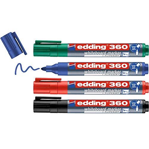 edding 360 whiteboard marker - multi-coloured - 4... - Tech & Electronics Amazon UK à 5.64€