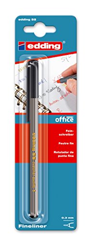 edding 55 Feutre fin - 1 feutre - noir - pointe gainée en... - Amazon France à 1.98€