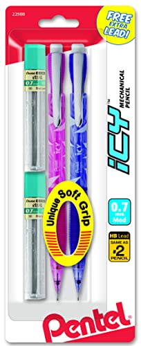 Pentel Icy crayon mécanique 2 crayons avec mine 0.7 mm... - Fournitures Bureau Amazon France à 16.51€