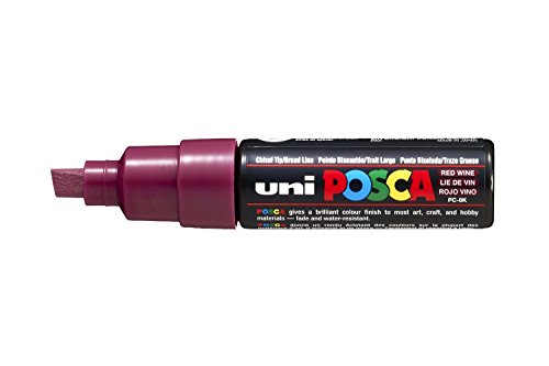 Uni-Ball Posca Marqueur à bout ciselé Large - Rouge Wine - Sports & Fitness Amazon France à 4.75€