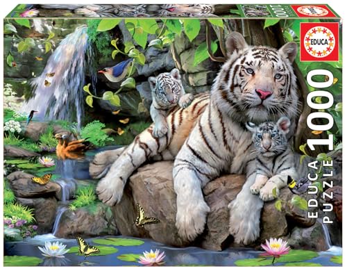 Educa - Puzzle de 1000 pièces pour Adultes | Tigres Blancs... - Jouets & Jeux Amazon France à 8.09€