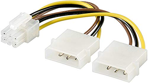 goobay Kabel Internes PC-Stromkabel 2x 5,25-Stecker auf PCI... - High-Tech & Électronique Amazon Allemagne à 1.44€