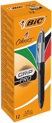 BIC 4 Colours Grip Pro Retractable Medium Point (1.0 mm)... - Sports & Fitness Amazon Royaume-Uni à 16.75€