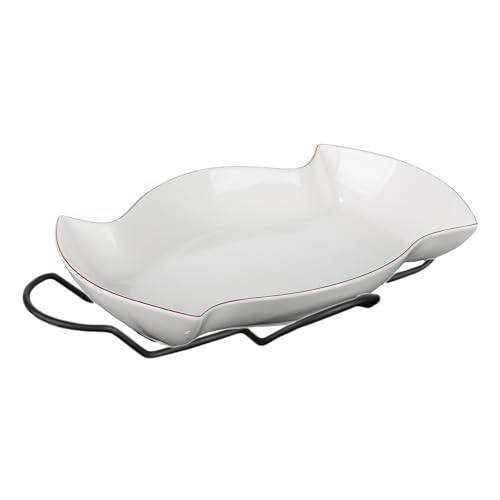 EVVIVA COMPANY SRL Plato de servir blanco de porcelana... - Maison & Cuisine Amazon Espagne à 23.12€