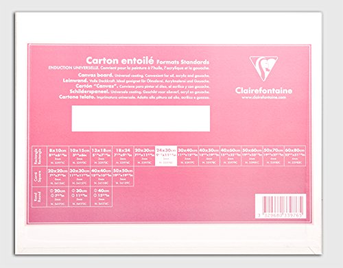 Clairefontaine 33976C Leinwand (3 mm, Hochformat, 24 x 30... - Maison & Cuisine Amazon Allemagne à 3.26€