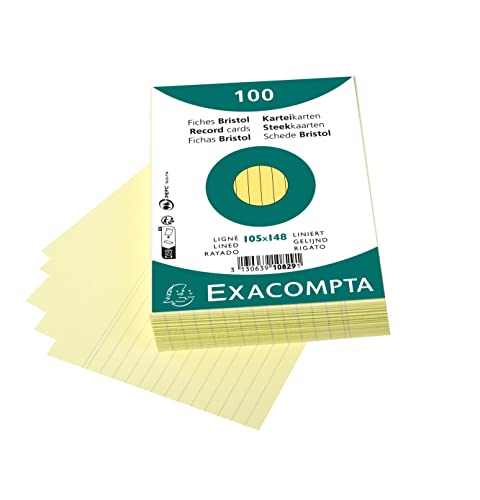 Exacompta - 10829SE - Paquete de 100 fichas de cartulina... - Auto & Motorcycle Amazon Spain à 4.28€