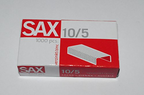 Sax Heftklammern 10/5 verzinkt VE1000 - Fournitures Bureau en promo à 1.50€