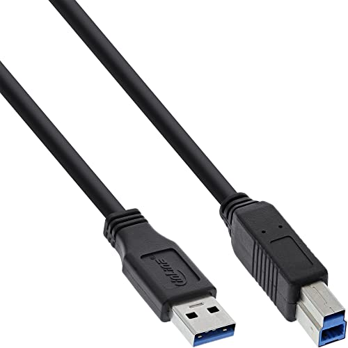 InLine USB Cable 3.0 / A to B / 3 m/Black - Nouvelle promo Amazon à 9.16€
