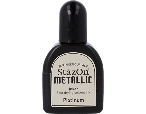 Tsukineko Inker Stamp Ink-15 ml-Silver, Platinum-Archival-Ac... - Bon plan à 2.66€