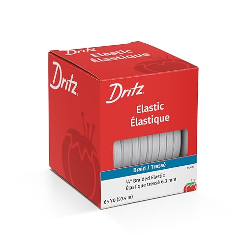 Dritz 1/4 x 60 Yd geflochtenes Gummiband, Weiß - Amazon Allemagne à 5.32€
