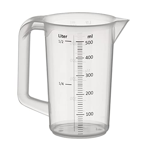 APS pichet gradué Ø 9,5 cm, H: 14 cm, 0,5 Liter Polypropylen - Maison & Cuisine Amazon France à 6.91€
