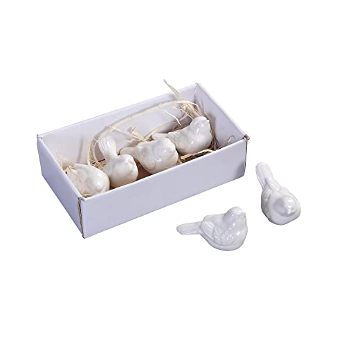 Set mit 6 weißen Keramikvögeln - Maison & Cuisine Amazon Allemagne à 16.18€