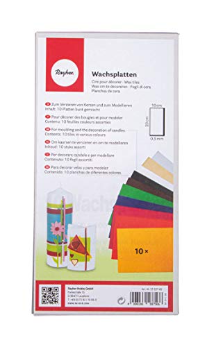 Rayher 3102749 Verzierwachs, Set 10 Verzierwachsplatten, je... - Maison & Cuisine en promo à 7.89€