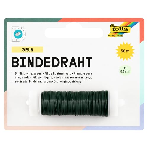 folia 79158 - Bindedraht, Blumendraht grün, 0,3 mm x 50 m... - Nouvelle promo Amazon à 2.69€