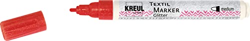 KREUL 92662 - Pennarello per Tessuti Glitter Rosso Medio... - Maison & Cuisine Amazon Italie à 4.19€