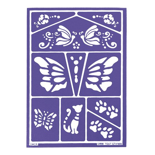 GRIM'TOUT Stencil Trucco Bambini - Gatti e Farfalle - 21x15... - Jouets & Jeux Amazon Italie à 6.90€