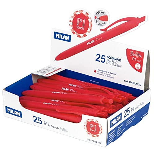 Milan 176512925 Présentoir 25 stylo à bille P1 Touch Rouge - Office Supplies Amazon France à 8.27€