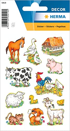 Herma Decor Stickers Farm Animals 3 Sheets - Home & Kitchen Amazon Italy à 6.40€
