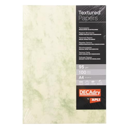 APLI PCL1651 - Papel textura mármol verde A4 95 g 100 hojas - High-Tech & Électronique Amazon Espagne à 11.02€