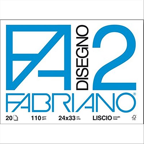 FABRIANO pz. 1 Fabriano disegno 2 bianco 24x33cm 110g 20ff... - Jardin & Extérieur Amazon Italie à 1.10€