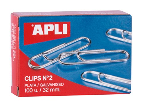 APLI 11714 Clip zincate numero 2, 32 mm, 100 u, Argento - Erreur de prix -80% à 0.70€