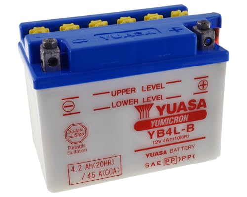 Batterie 12V4A Yuasa YB4L-B sans pack d'acide compatible... - Sports & Fitness Amazon France à 19.90€