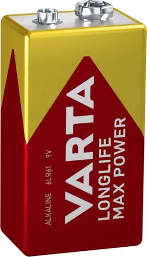 VARTA Longlife Max Power 9V Block 6LR61 Alkaline E-Block... - Sports & Fitness en promo à 2.60€