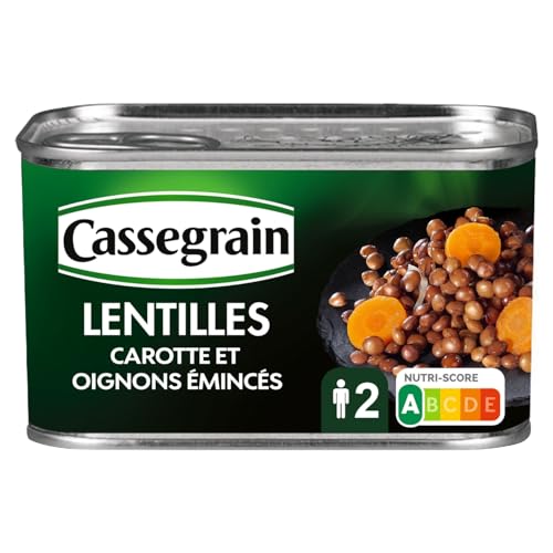 CASSEGRAIN - Lentilles Préparées - Lentilles & Carottes... - Sports & Fitness Amazon France à 1.85€