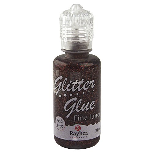 Rayher 33840546 Glitter-Glue metallic, Flasche 20 ml, mokka - Loisirs Créatifs Amazon Allemagne à 1.79€