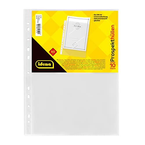 Idena, brochure Covers, DIN4, 10010 10 Pieces Crystal-Clear... - Bon plan à 3.54€
