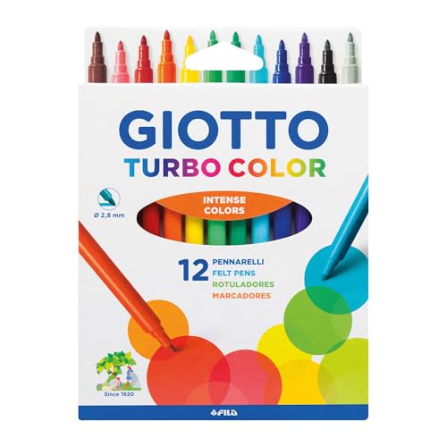 Giotto Turbo Color Fasermaler mit feiner Spitze, intensive... - Loisirs Créatifs Amazon Allemagne à 3.39€