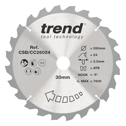 Trend Lame de Scie à Onglet pour Bois, Diamètre 260 mm... - Bricolage & Outils Amazon France à 28.00€