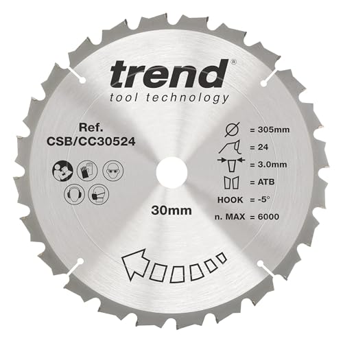 Trend CSB/CC30524 Gehrungssägeblatt für Holz, 305 mm... - Bricolage & Outils Amazon Allemagne à 20.51€
