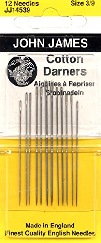 Agujas de mano Darners de algodón-Tamaño 3/9 12/Pkg - Loisirs Créatifs en promo à 11.31€