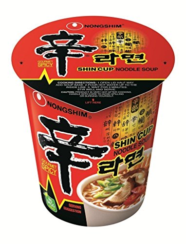 Nong Shim Shin Cup Noodle Soup - 12 Cups - Épicerie Amazon Italie à 20.99€