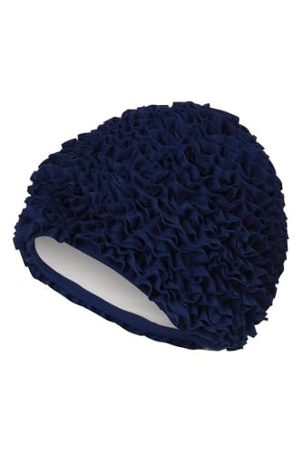 Fashy Bonnet de Bain à Froufrous pour Femme Bleu Marine - Beauté & Parfums Amazon France à 19.00€