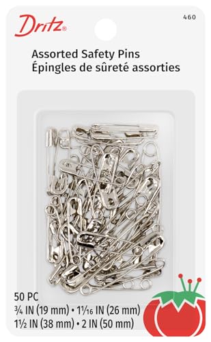 Dritz 50-Piece Safety Pins, Assorted Sizes, Nickel Finish... - Loisirs Créatifs Amazon Italie à 17.91€