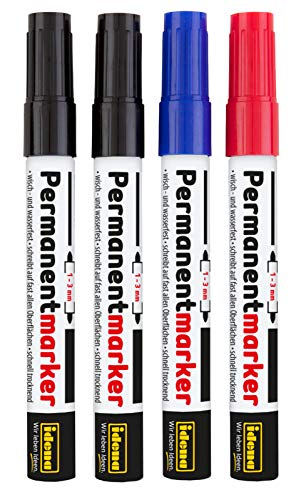 Idena 515039 - Permanentmarker, 4 Stück, Strichstärke 1 - 3... - Home & Kitchen Amazon Germany à 3.99€
