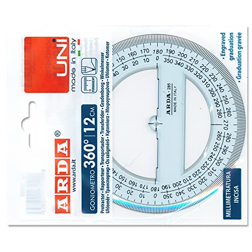 Arda Winkelmesser 360 Grad 12 cm Linie Uni - Regler... - Fournitures Bureau Amazon Allemagne à 2.93€