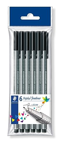 Staedtler Triplus Fineliner, Feutres d'écriture noirs à... - Fournitures Bureau Amazon France à 13.45€