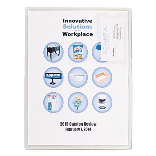 Vinyl File Folder, Clear, Letter with Pocket, Sold as 1 Each - Fournitures Bureau Amazon Allemagne à 12.27€