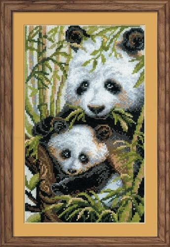 Riolis Cross Stitch Kit - 1159 - Panda with Young - Home & Kitchen Amazon UK à 6.67€
