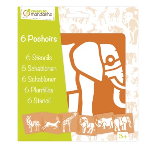 Avenue Mandarine 42442MD - Kit di 6 stencils 15,4x22,3 cm... - Animalerie en promo à 7.51€