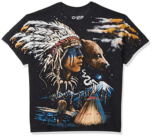 Liquid Blue Camiseta Indian Bear para Hombre, Negro... - Bon plan à 24.84€