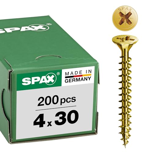 SPAX Vis universelle, 4 x 30 mm, 200 pièces, Tête... en promo à 9,29€ (-39%) sur Amazon FR