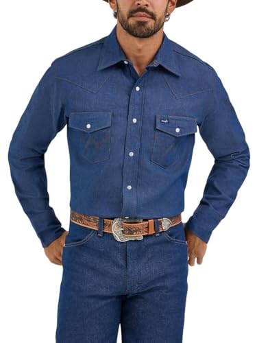 Wrangler Camisa para Hombre, Azul, Índigo, 15.5 - 32 - Amazon Spain à 35.22€