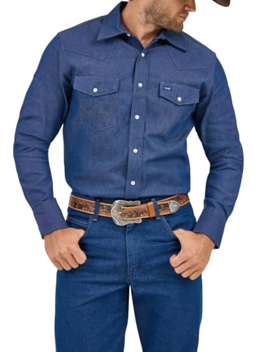 Wrangler Camicia da Lavoro da Uomo, Indaco, 17.5-35 - Amazon Italy à 23.92€