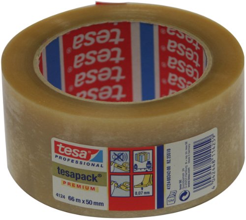 Tesa 04124-00342-00 Pack Premium Packing Tape 66 m x 50 mm... - Maison & Cuisine en promo à 3.98€