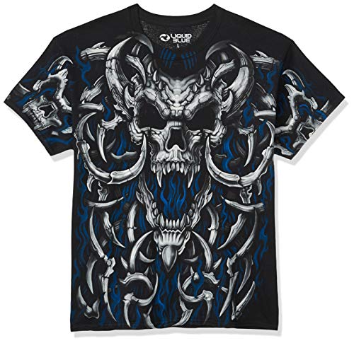 Liquid Blue - Camiseta para Hombre, diseño de Calavera... - Mode & Vêtements en promo à 24.72€