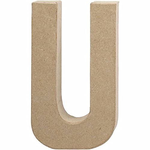 Creativ 26620 20.5 cm 1-Piece Papier Mache Letter U, Beige - Loisirs Créatifs en promo à 1.54€